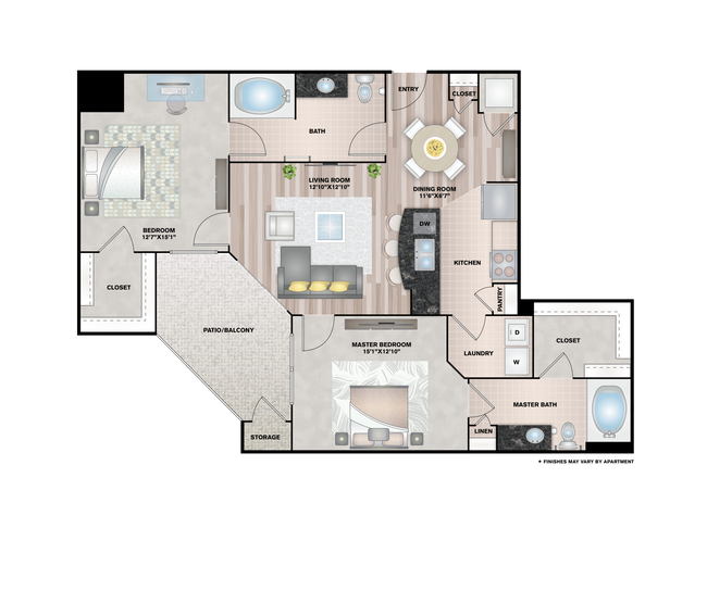 The Fontainebleau - Renovated 427 floor plan